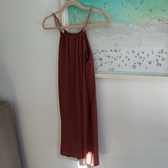 Silk mini dress made in Spain with lining - Picture 4 of 4